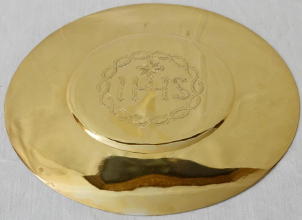 French antique solid silver gilt Baroque Chapel Set